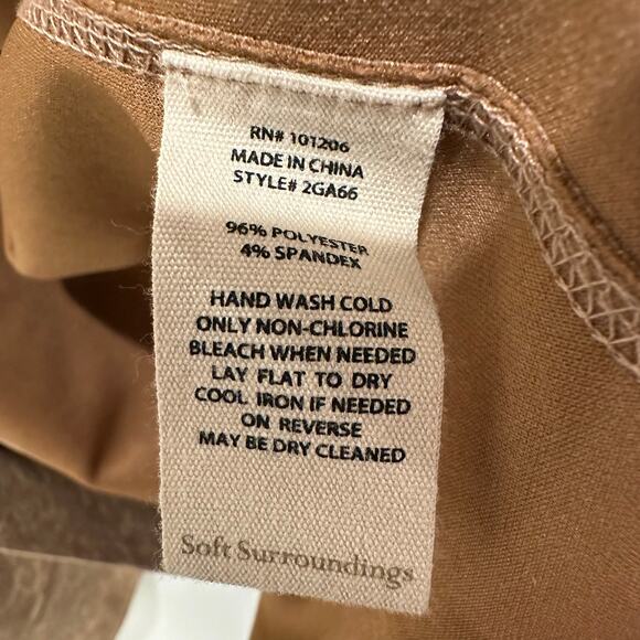 Soft Surroundings Malika Faux Suede Open Jacket In Driftwood Paisley Size XL - Picture 6 of 9